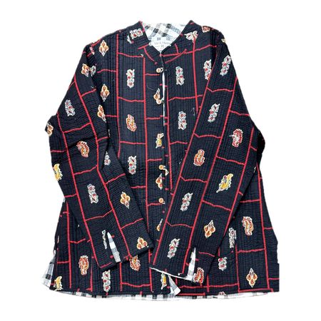 Veste matelassée en coton Block Print